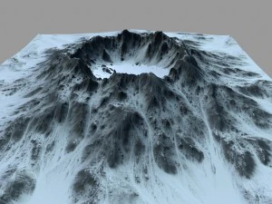 kar volkanı 5 3D Model