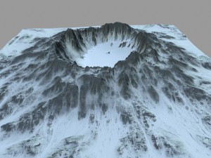snow volcano 5 Modèle 3D