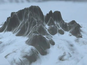 snow mountain 01 3D Model