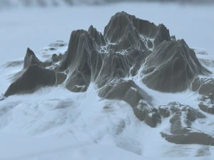 snow mountain 01 3D Model