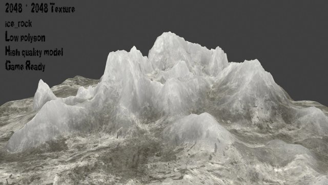 ice mountain 3D Model .c4d .max .obj .3ds .fbx .stl .blend 