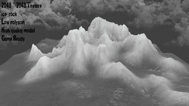 snow mountain 02 3D Model .c4d .max .obj .3ds .fbx .stl .blend 