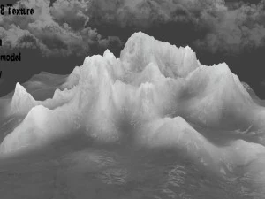 montanha de neve 02 Modelo 3D