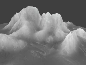 snow mountain 02 3D Model