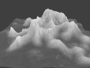 snow mountain 02 3D Model