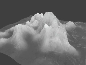snow mountain 02 3D Model