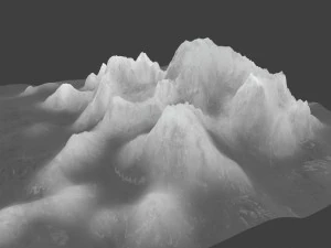 snow mountain 02 3D Model