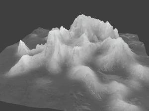 snow mountain 02 3D Model