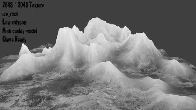 snow mountain 03 3D Модель .c4d .max .obj .3ds .fbx .stl .blend 