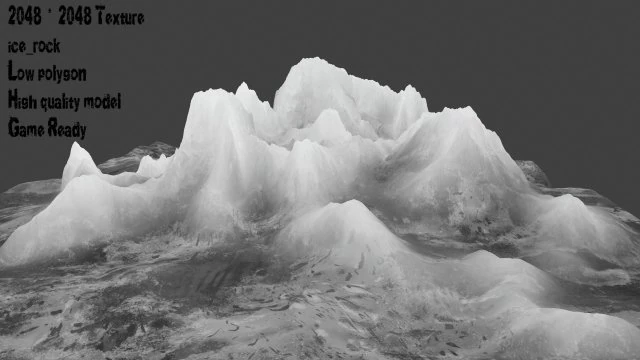 snow mountain 03 3D Model .c4d .max .obj .3ds .fbx .stl .blend 