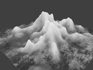 snow mountain 03 3D Модель