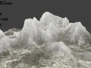 montagna di neve 04 Modello 3D
