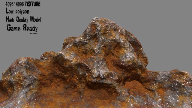 rock 13 Model 3D .c4d .max .obj .3ds .fbx .stl .blend