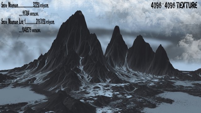 snowmountain 23 3D Model .c4d .max .obj .3ds .fbx .stl .blend 