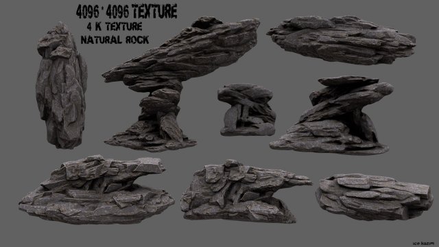 rocks set Modello 3D .c4d .max .obj .3ds .fbx .stl .blend 