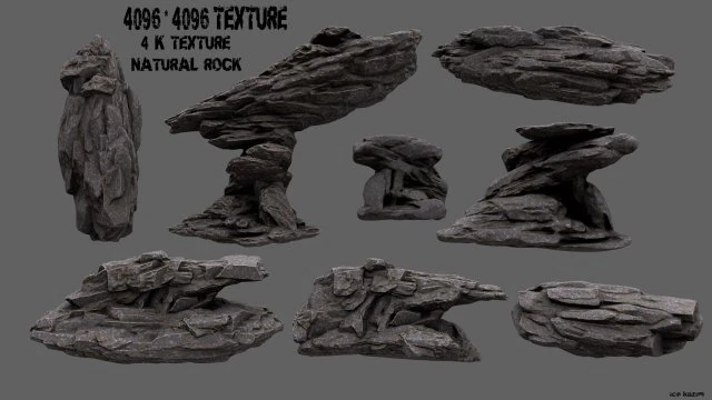 rocks set 3D Model .c4d .max .obj .3ds .fbx .stl .blend