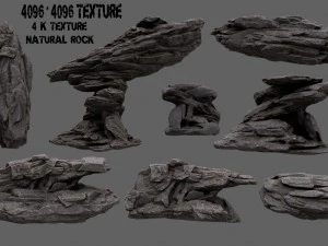 चट्टानें सेट 3D मॉडल