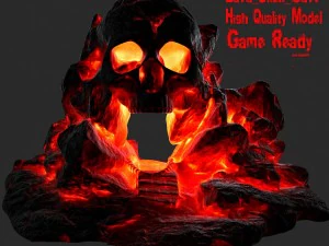 लावा खोपड़ी गुफा 3D मॉडल