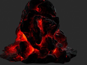 lava skull cave Modello 3D