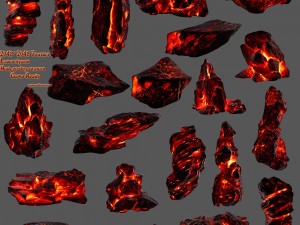 lava rocks 3D Model