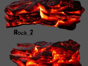 lava rocks Modello 3D