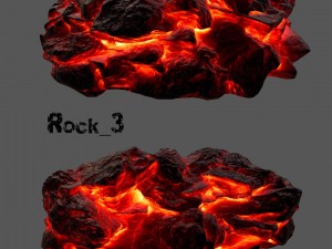 lava rocks Modello 3D