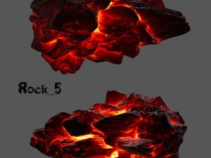 lava rocks Modello 3D