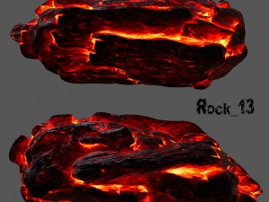lava rocks Modello 3D