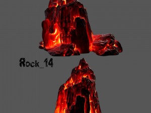 lava rocks Modello 3D