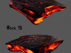 lava rocks Modello 3D