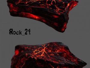 lava rocks Modello 3D