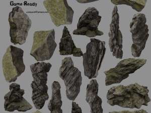 forest rock 3D 模型