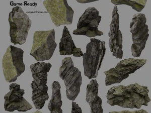 森林岩石 3D 模型