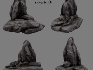 cliff rocks 3D 모델