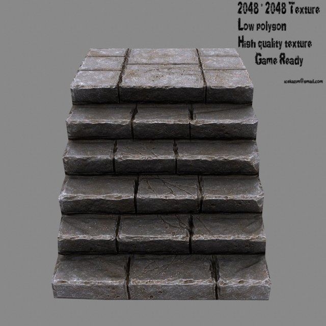 stairway Model 3D .c4d .max .obj .3ds .fbx .stl .blend 