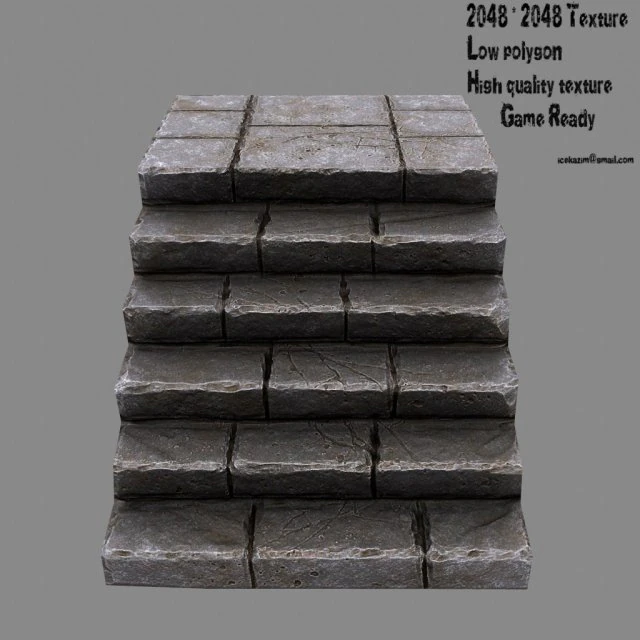 stairway 3D Model .c4d .max .obj .3ds .fbx .stl .blend 