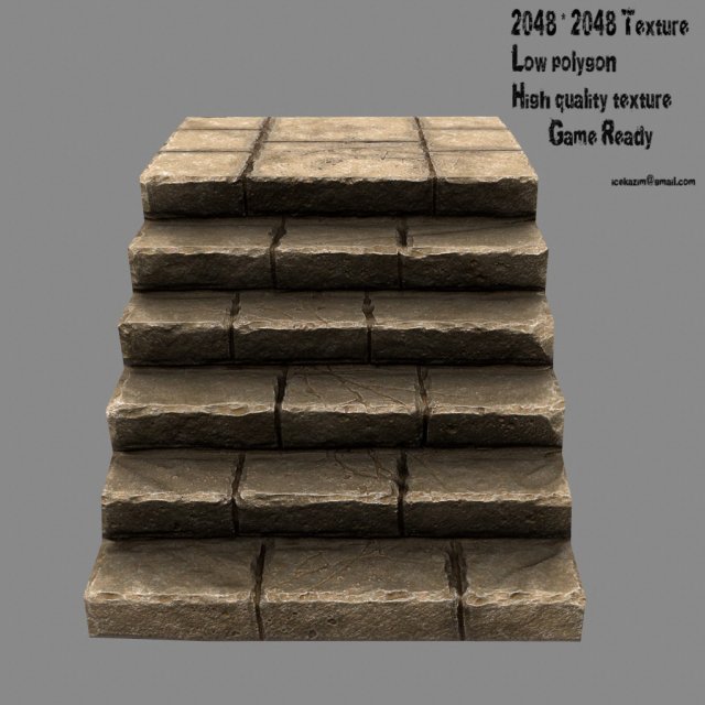 stairway 2 Model 3D .c4d .max .obj .3ds .fbx .stl .blend