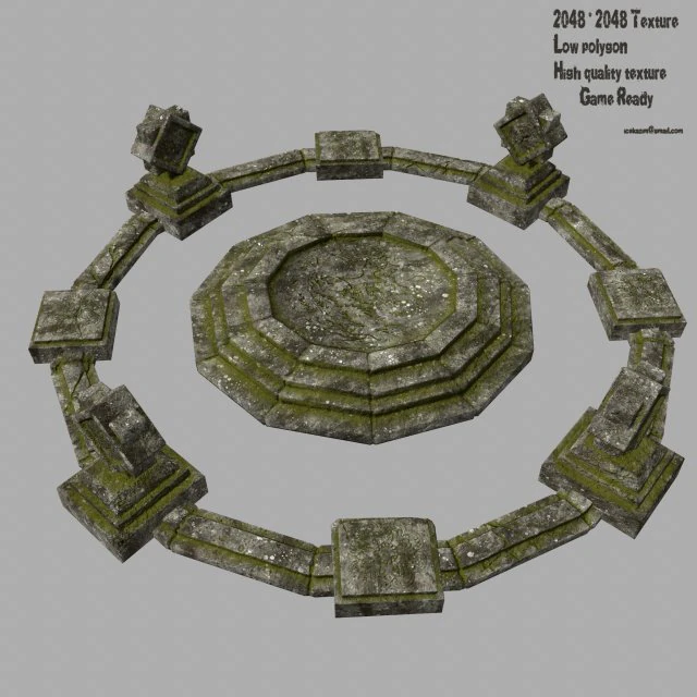 temple 3D Model .c4d .max .obj .3ds .fbx .stl .blend 