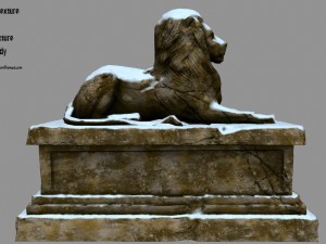 lion statue Modèle 3D