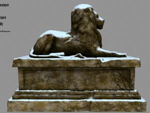 ライオン像 3Dモデル