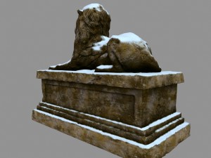 lion statue 3D Model