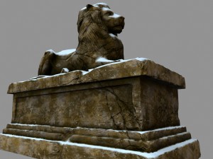 lion statue 3D Model