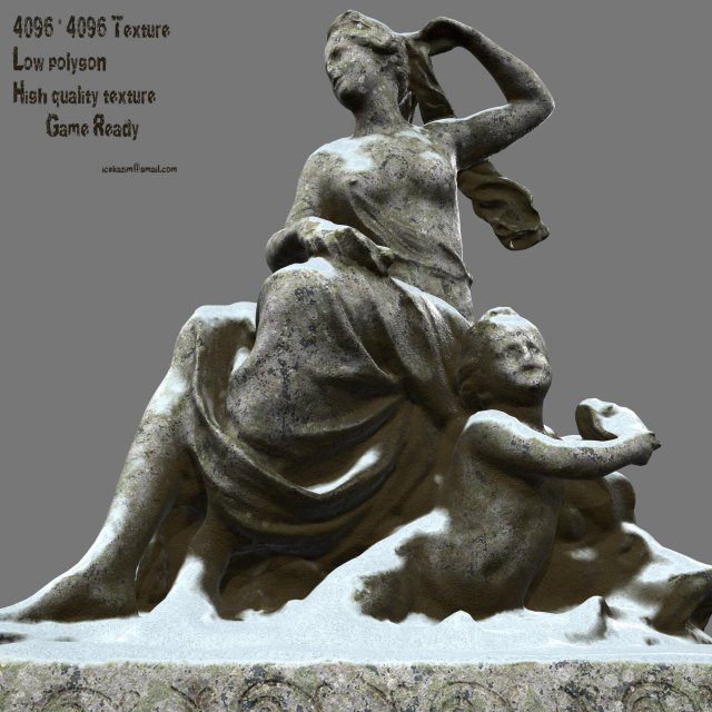 statue 3D Model .c4d .max .obj .3ds .fbx .stl .blend 