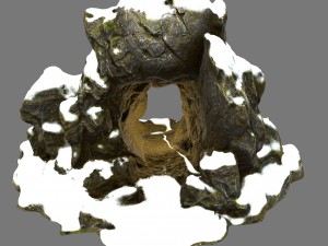 skull cave 3D 모델
