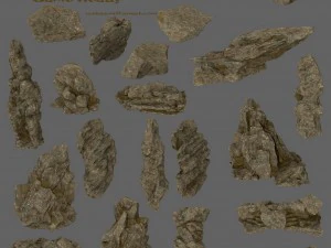 bebatuan gurun Model 3D