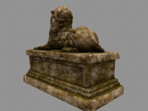 lion statue 3D Model