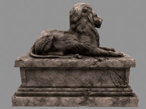 lion statue 3D-Modell