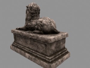 lion statue 3D-Modell