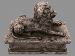 lion statue 3D-Modell
