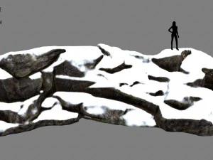 rocha de neve Modelo 3D